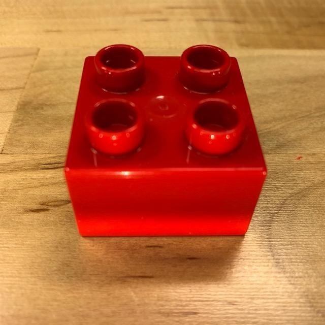 LEGO Duplo delar/tillbehör "röd kloss 2x2" - begagnat!