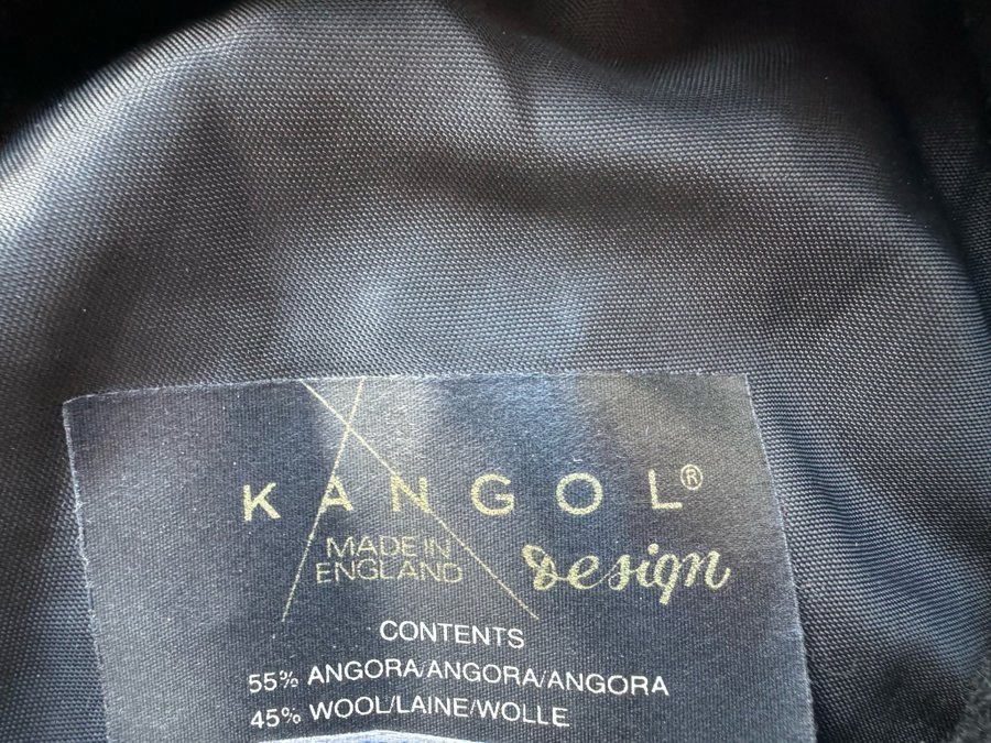 Kangol angora black berret - size xs s