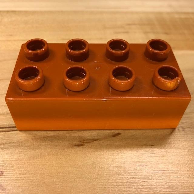 LEGO Duplo delar/tillbehör "ljusbrun kloss 2x4 " - begagnat från Peklek!