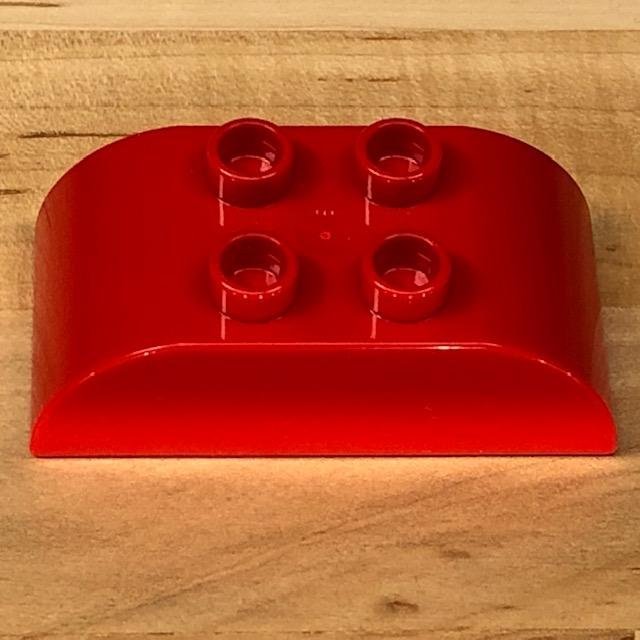 LEGO Duplo klossar/delar "röd kloss 2x4 halvrund" - begagnat!