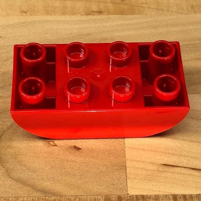 LEGO Duplo klossar/delar "röd kloss 2x4 halvrund" - begagnat från Peklek!