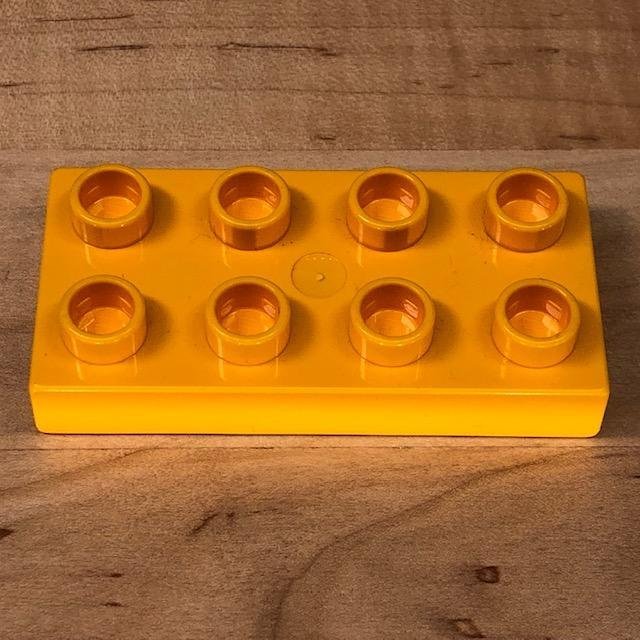 LEGO Duplo kloss "ljusorange 2x4 platt" - begagnat!