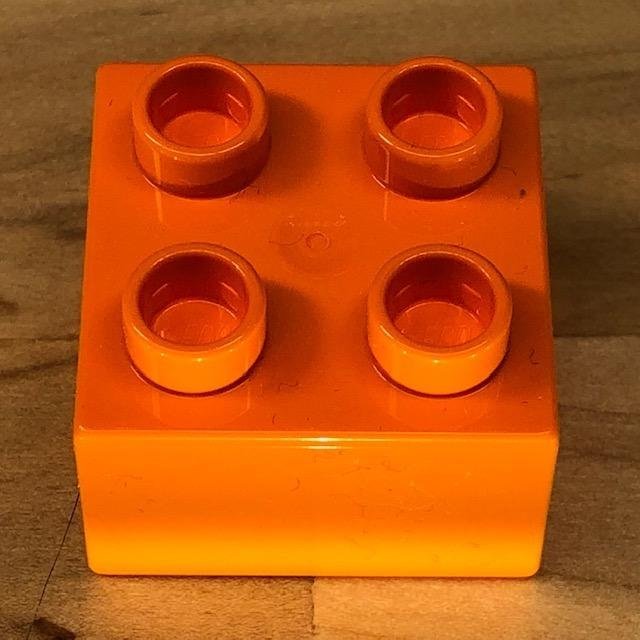 LEGO Duplo kloss "orange 2x2 " - begagnat!
