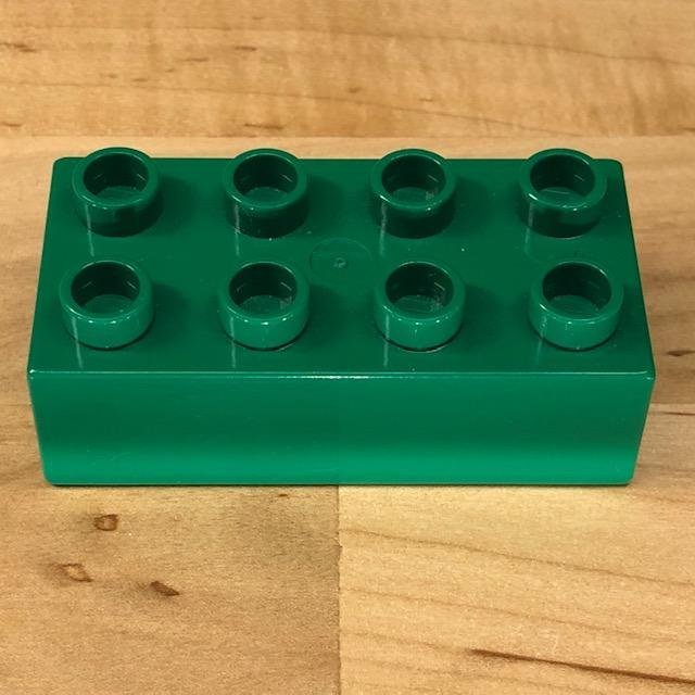 LEGO Duplo kloss "mörkgrön 2x4 " - begagnat!