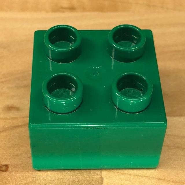 LEGO Duplo kloss "mörkgrön 2x2 " - begagnat!