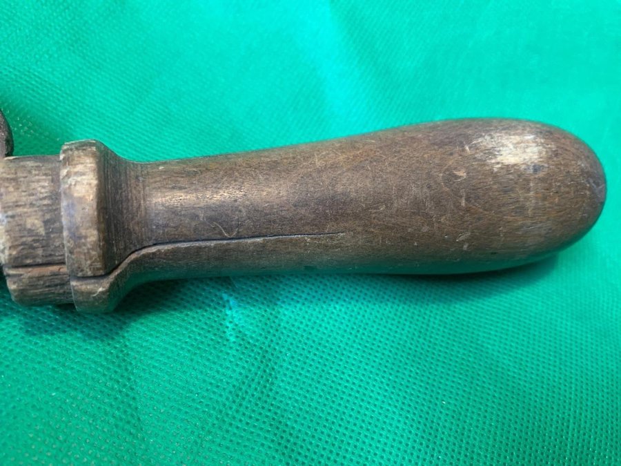 Antik skära Handgjorda Skördeverktyg Sickle med trähandtag antique