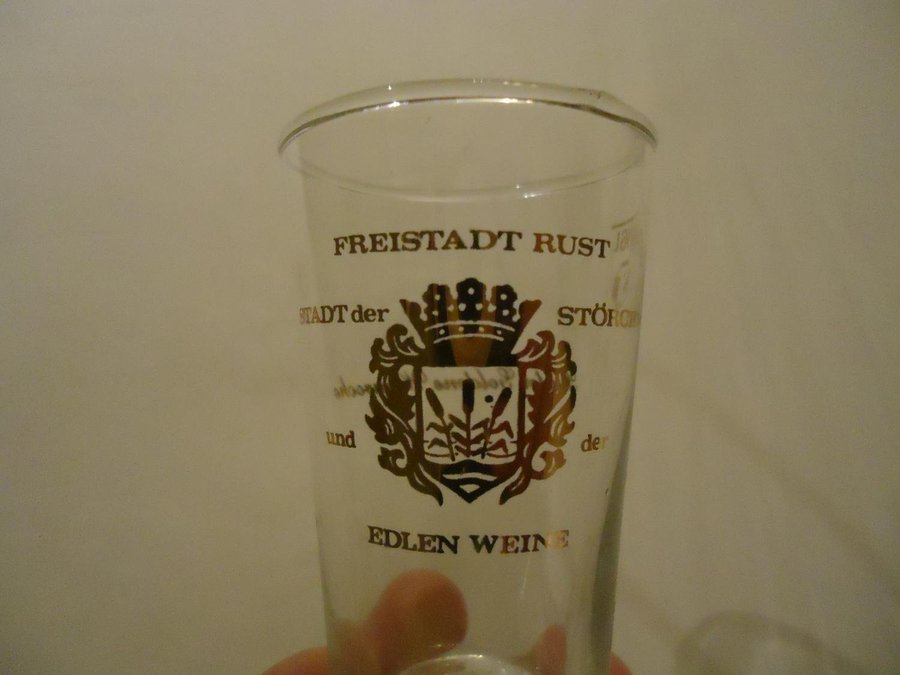 Freistadt Rust Stadt der Störche und der Edlen Weine 1//16L vodka shot glas
