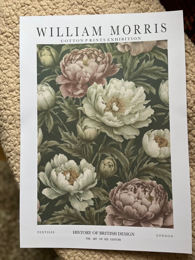 Poster A3 William Morris ”Peony”