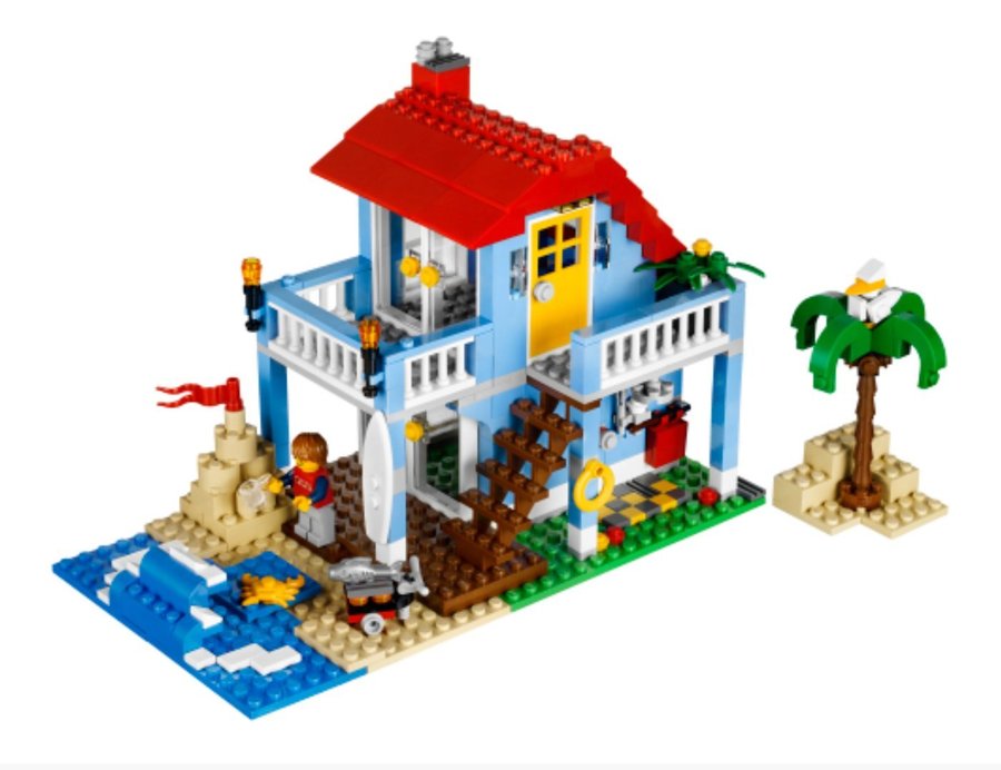 Lego Creator 7346 Strandhus 3-i-1, 100% komplett i toppskick!