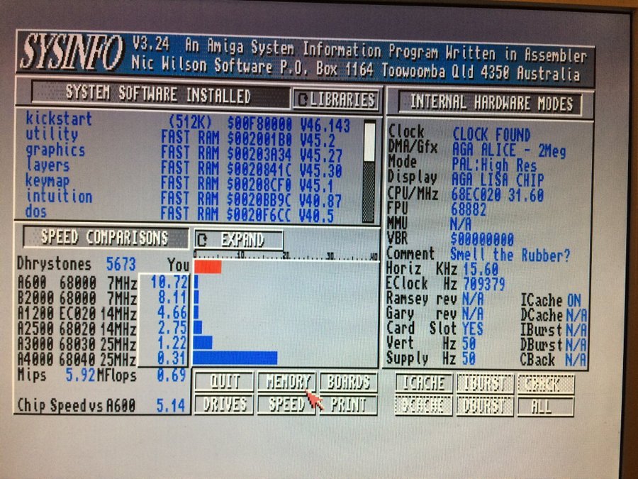 Blizzard 1220/4 Phase 5 amiga 1200 turbokort med 8 mb minne + fpu