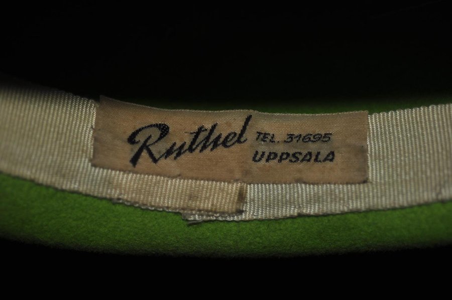 Vintage damhatt grön Ruthell Uppsala