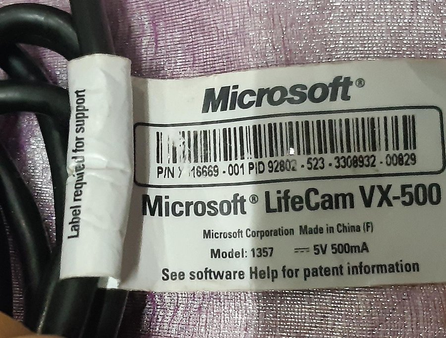 Microsoft LifeCam VX-500 USB Webcam