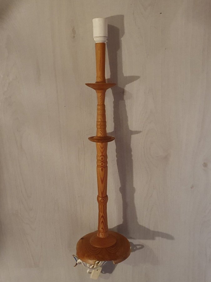 Retro - Superläcker hög Furu Lampfot - 60cm - Originell hemslöjd