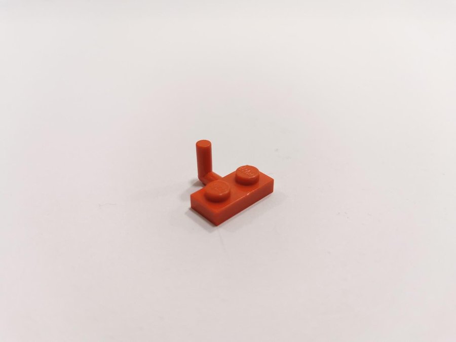 Lego - plate - modified - bar arm up - 1x2 - part 4623 - röd