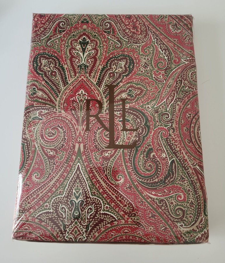 Ralph Lauren duk lyxig RLL Paisley 100% bomull 152 x 30 cm julduk ny oanvänd