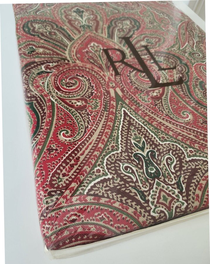 Ralph Lauren duk lyxig RLL Paisley 100% bomull 152 x 30 cm julduk ny oanvänd