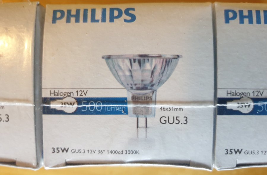 Glödlampor Philips 12 V 35  W 500 Lumen 5 st