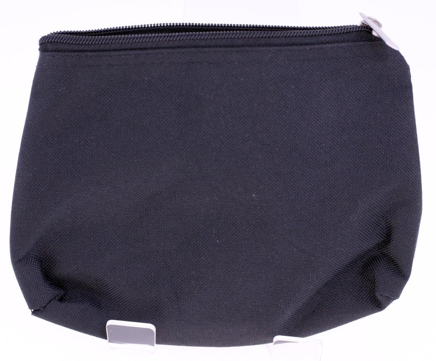 Looks mini black zipped pouch suitable for make-up-circa 00's-Weight 28g