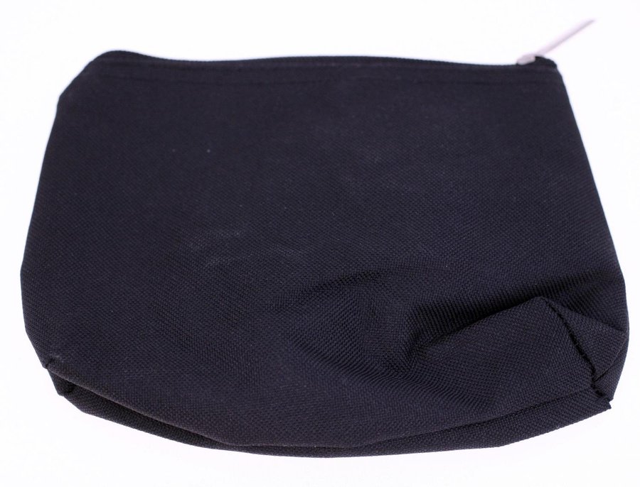 Looks mini black zipped pouch suitable for make-up-circa 00's-Weight 28g