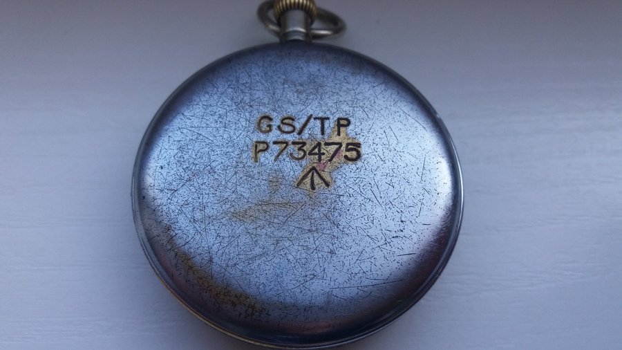 Military pocket watch'' Helvetia'' GSTP. Switzerland for Great Britain. ~1940s.