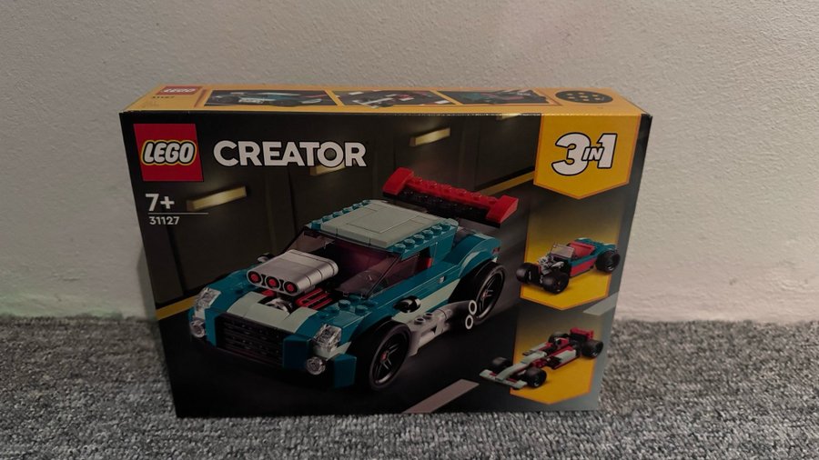 Uåbnet - LEGO Creator 3-i-1 31127 - Streetracer Formel 1-bil og Hot Rod