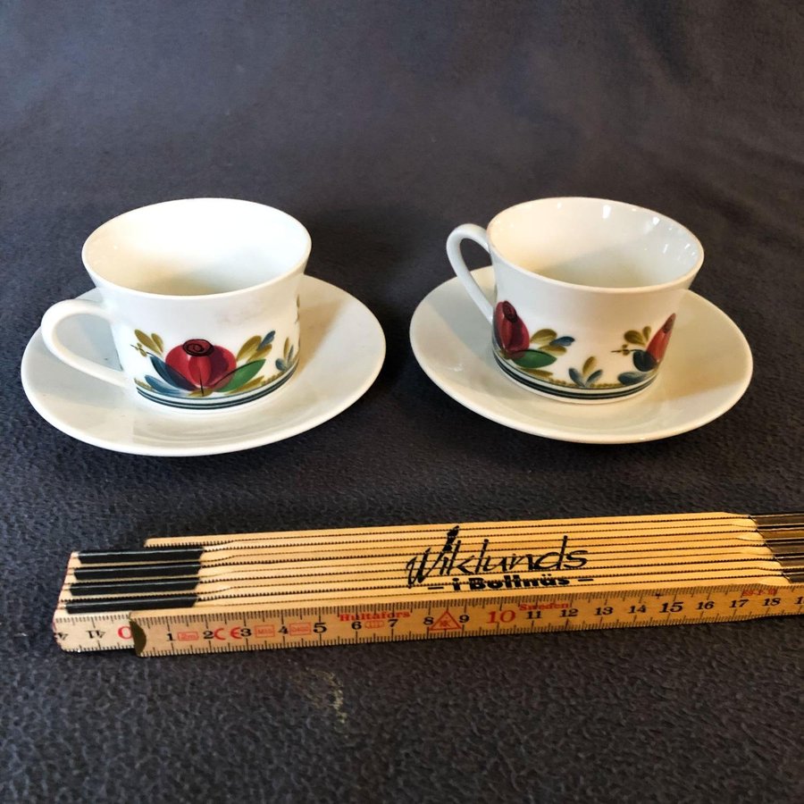 2 x kaffekoppar + fat Kaffe kopp Scherzer Bavaria GermanyRetro Vintage