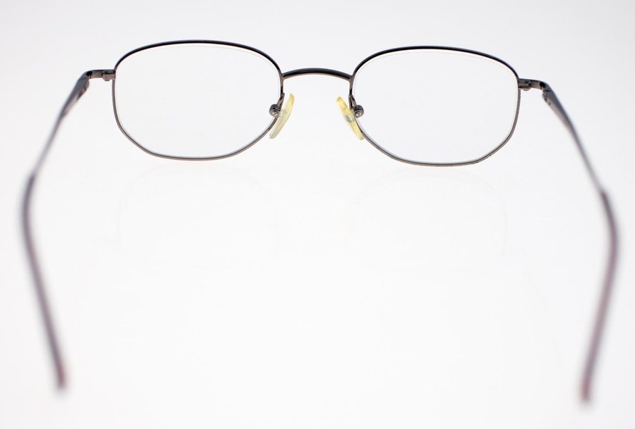 Vintage unisex metal frame eyeglasses with prescription lenses-circa 1980s-22g