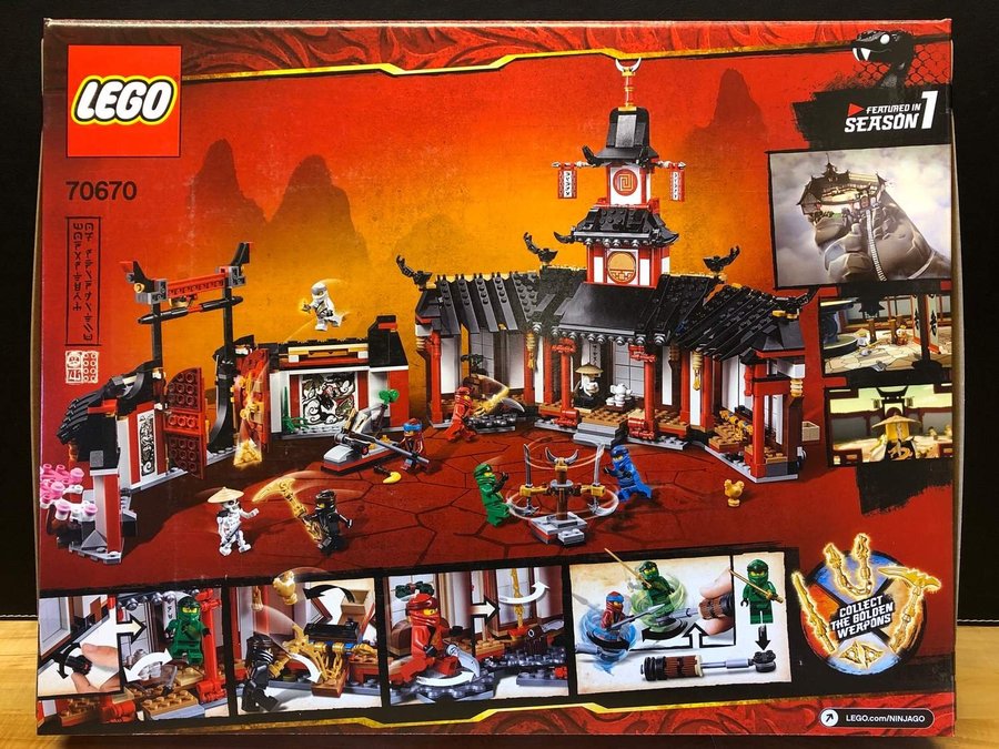 LEGO Ninjago 70670 "Spinjitzutempel" - från 2019 oöppnad / förseglad!!