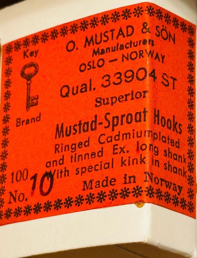 OBS MUSTAD Special krokar ! Nr10. Qual 33904ST. 100st i original ask!