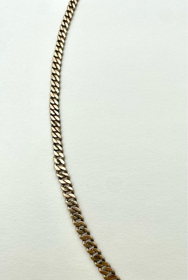 Vintage AMERIKANER Guld halsband / Kedja / Länk 44,7 cm