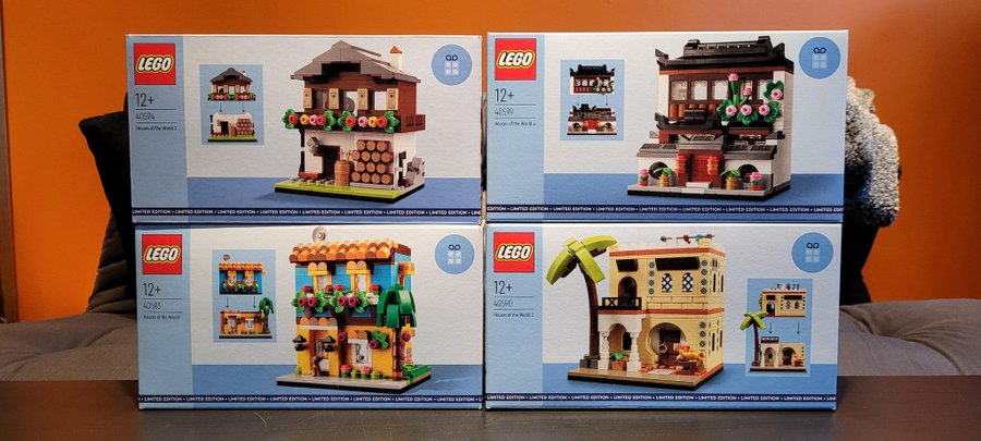 LEGO "40583/40590/40594/40599 - Houses of the World 1-4" (NY  OÖPPNAD)