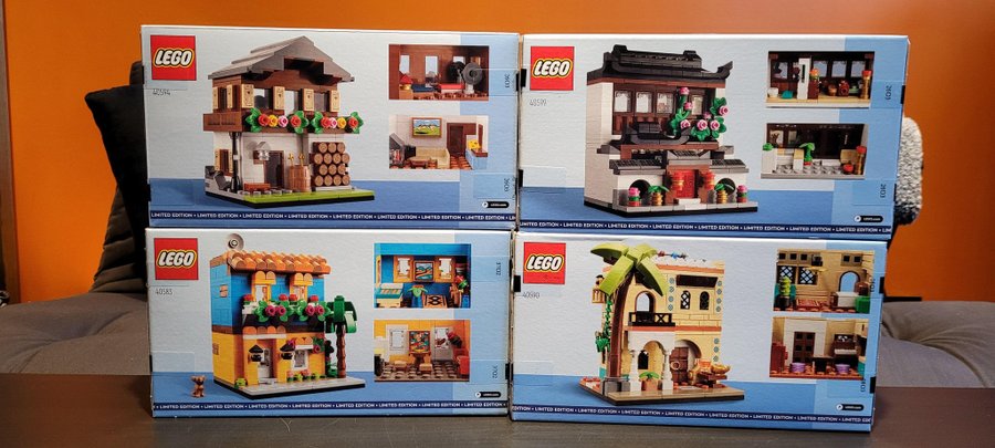 LEGO "40583/40590/40594/40599 - Houses of the World 1-4" (NY  OÖPPNAD)