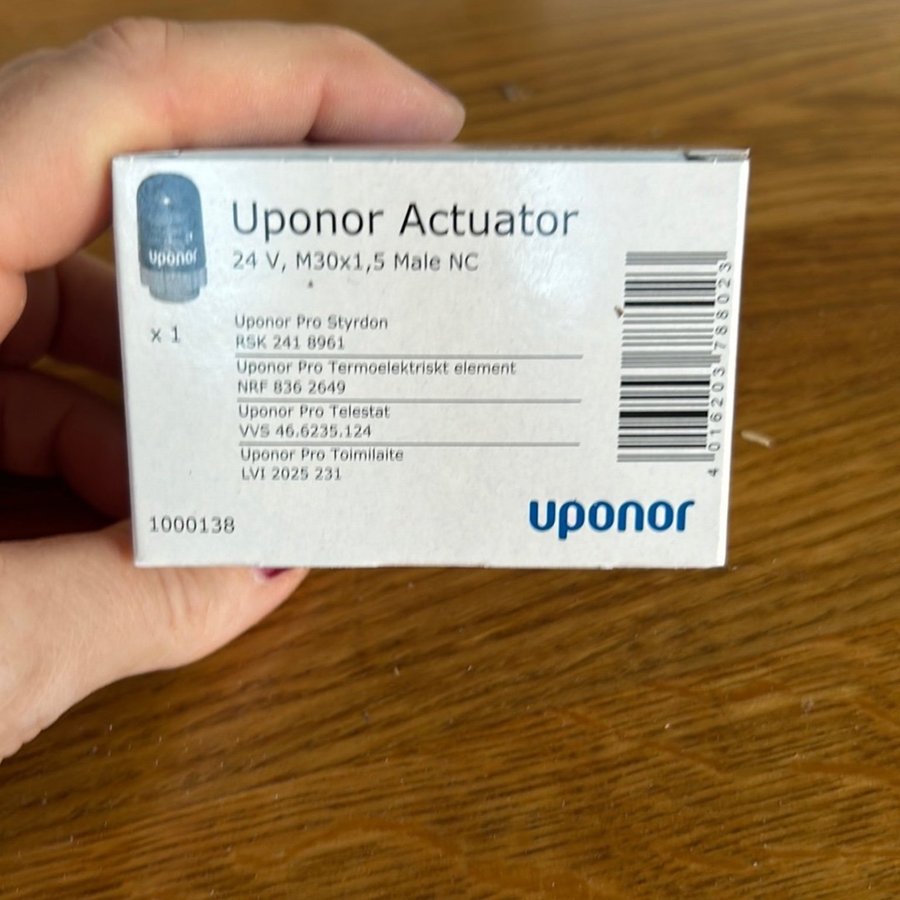 Uponor Aktuator 24 V, M30x1,5 Male NC