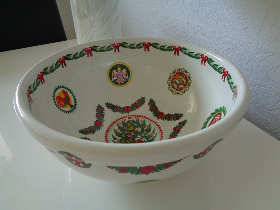 JÄTTESTOR SKÅL - JUL Portmeirion design William Ellis Tray England