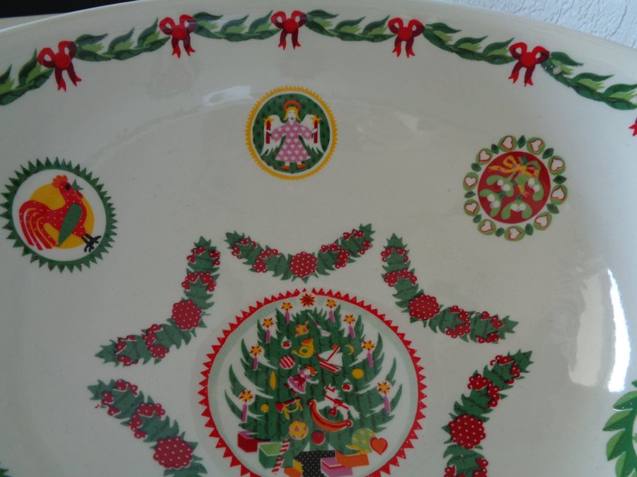 JÄTTESTOR SKÅL - JUL Portmeirion design William Ellis Tray England