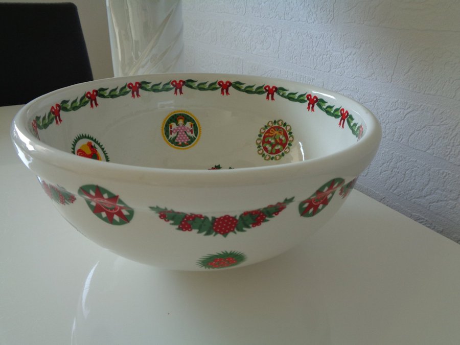 JÄTTESTOR SKÅL - JUL Portmeirion design William Ellis Tray England