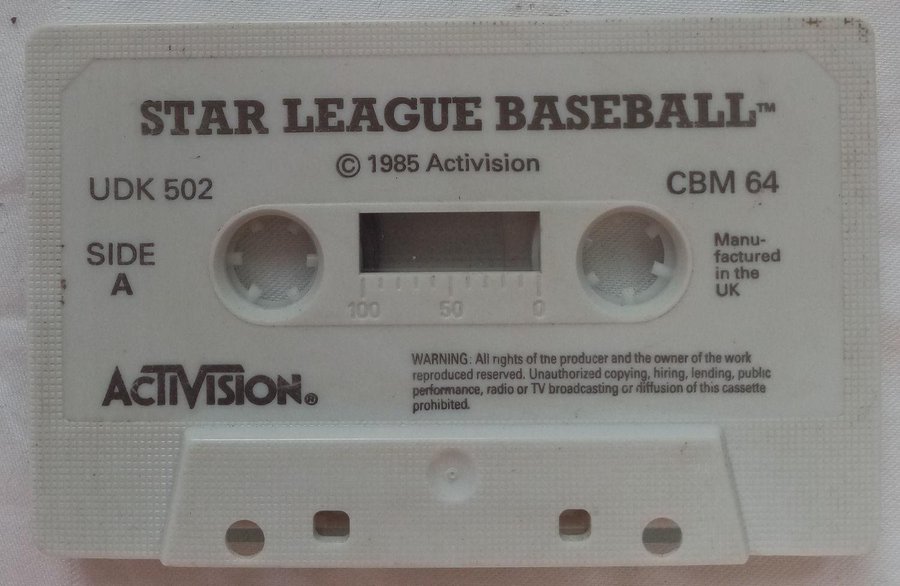 Star League Baseball (Activision) - Lös Kassett - Commodore 64/C64 Spel