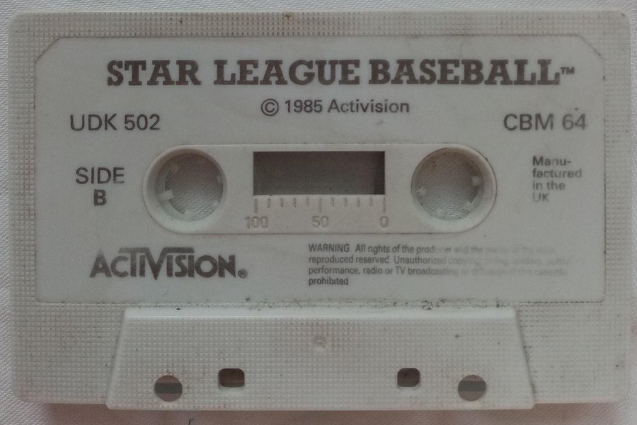 Star League Baseball (Activision) - Lös Kassett - Commodore 64/C64 Spel