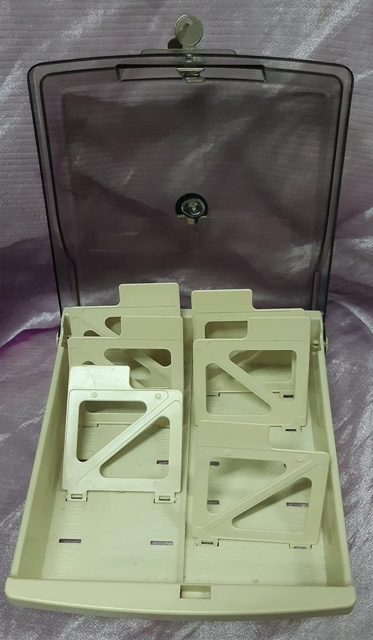 Vintage Floppy and Locking Disk Holder Storage Box Case Holder Organizer