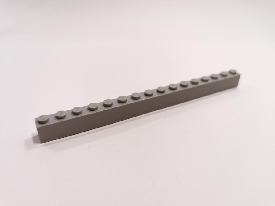 Lego - bas - 1x16 - brick - part 2465 - ljusgrå (bluish)