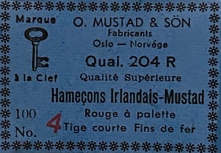 MUSTAD special röda krokar! Nr4 Qual 204 R  OBS ärgat?