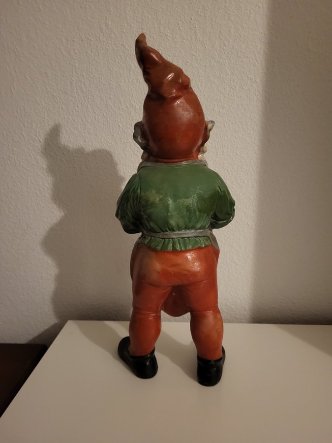 Fantastiskt fin antik jättestor tomte, 50 cm. Heissner?