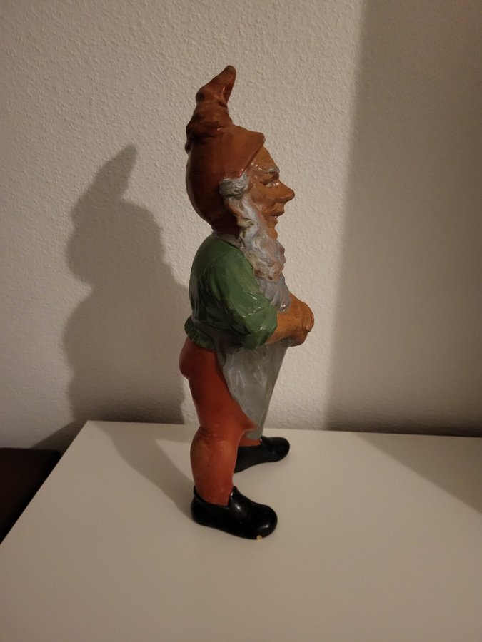 Fantastiskt fin antik jättestor tomte, 50 cm. Heissner?