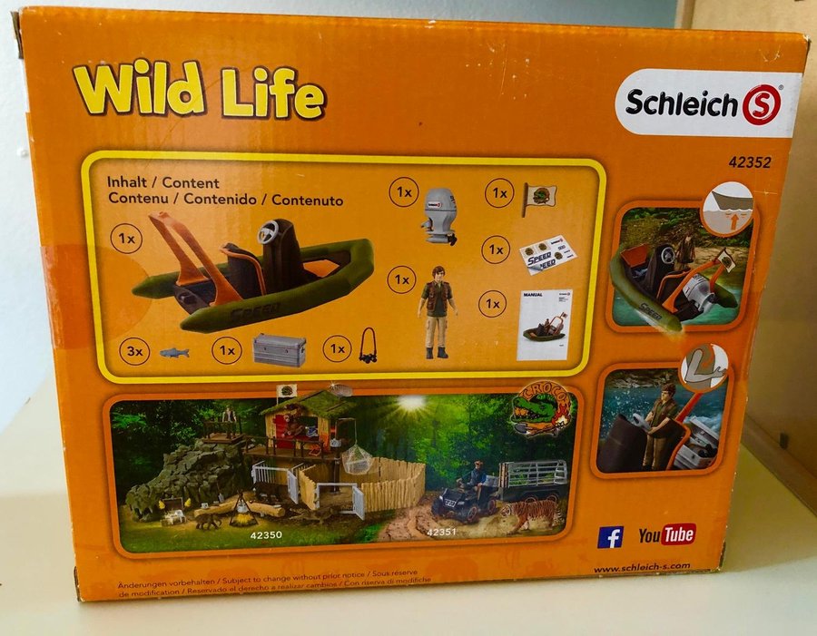 Schleich Wild Life Jungle nr 42352 Djungelset Djungelbåt