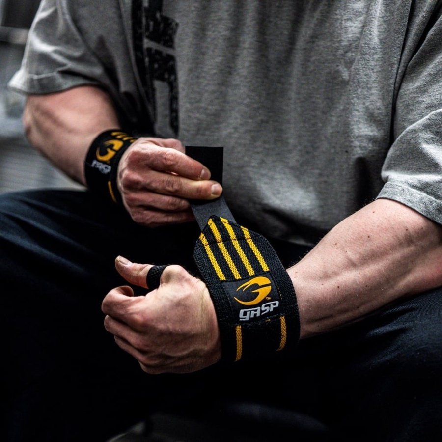 GASP Hardcore Wrist Wraps Svart/Guld