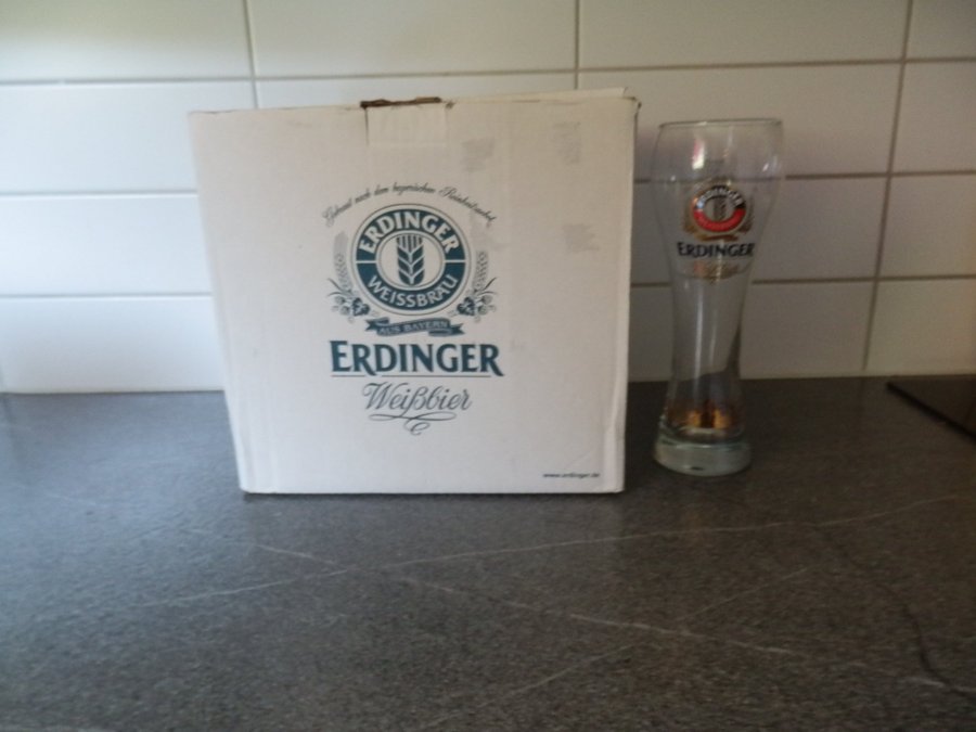 7st Erdinger Weissbier ölglas 05 liter