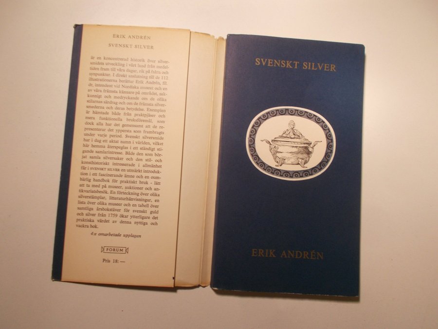 SVENSKT SILVER bok Forum 1964 Erik Andrén