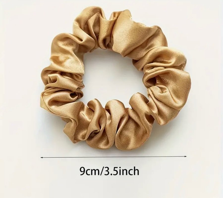 6 Satin scrunchies i olika färger