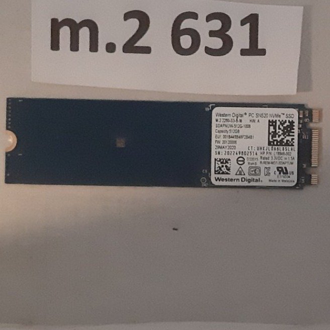 SSD m2  512GB  NVMe  märke: WD  formfaktor 2280