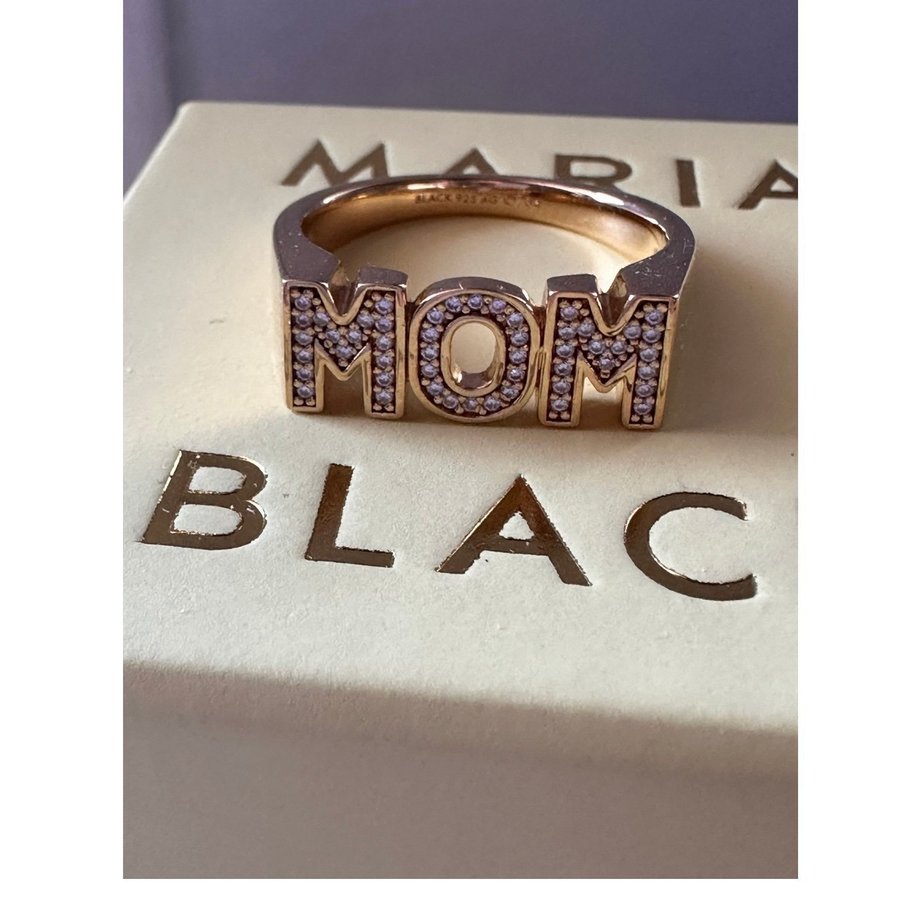 Maria Black MOM-ring Limited Edition strl 204 guldpläterat silver Ag925 NY